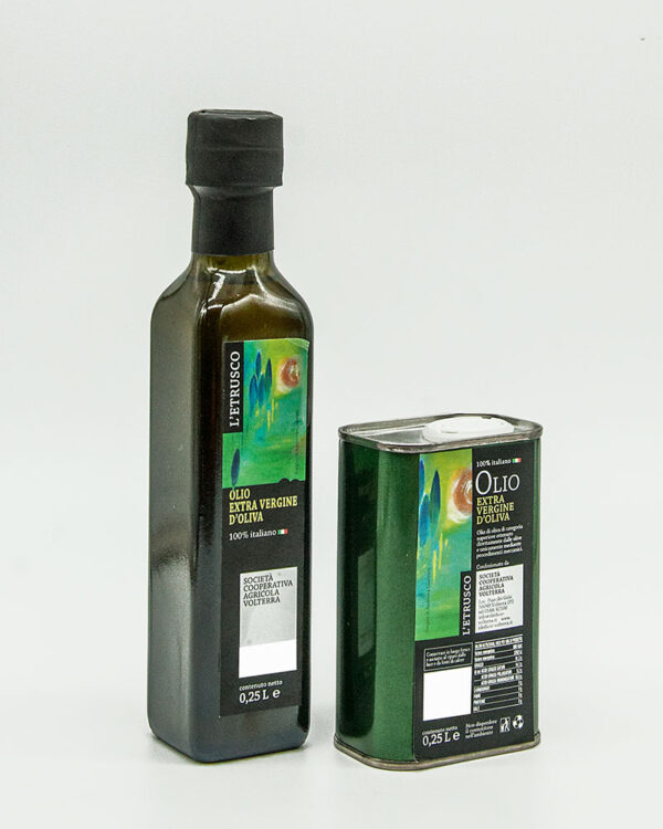 Olio Extra vergine di oliva - 0,25Lt in bottiglia o latta