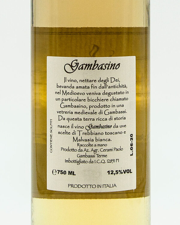 Vino Bianco Gambasino - Oleificio Volterra